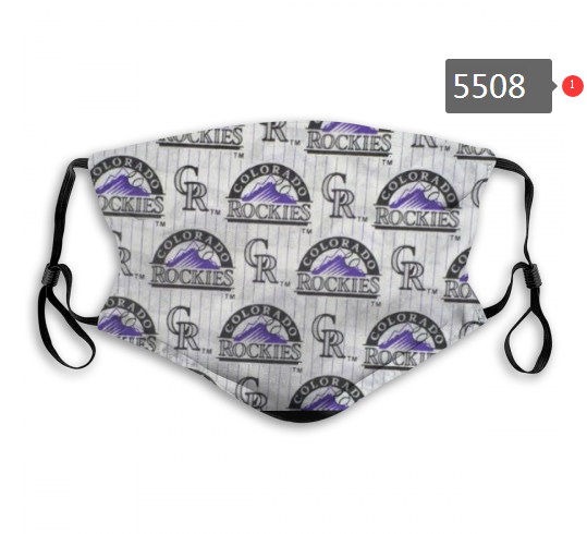 2020 MLB Colorado Rockies #2 Dust mask with filter->mlb dust mask->Sports Accessory